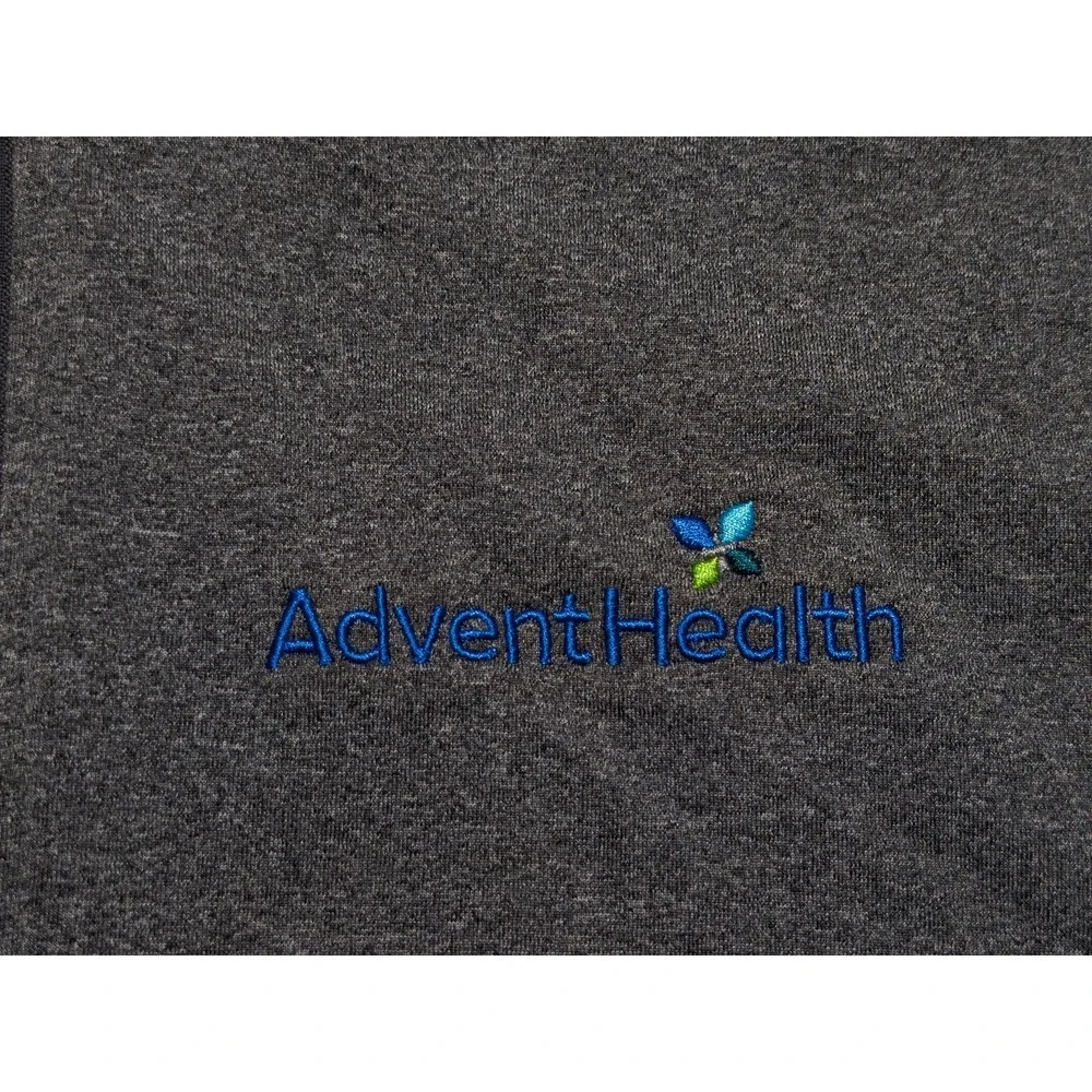 SPORT-TEK AdventHealth Full Zip Performance Jacket Stretch Gray Men's Large L